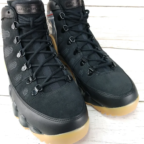 Air Jordan 9 Retro Boot NRG Black Light Brown Utility Activewear Sneakers - Picture 7 of 15